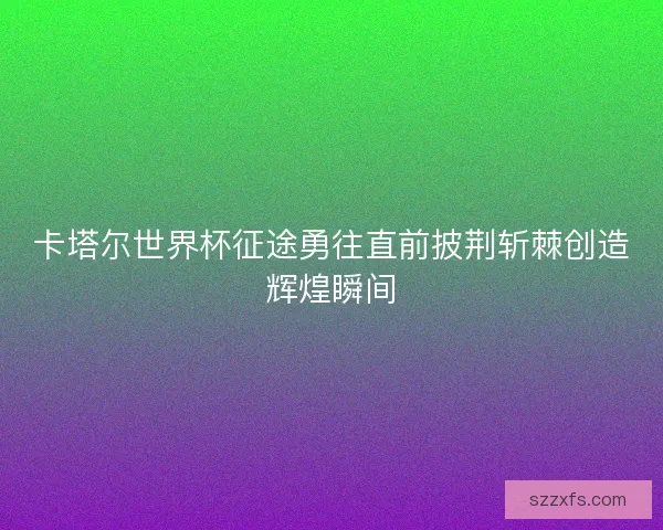 卡塔尔世界杯征途勇往直前披荆斩棘创造辉煌瞬间
